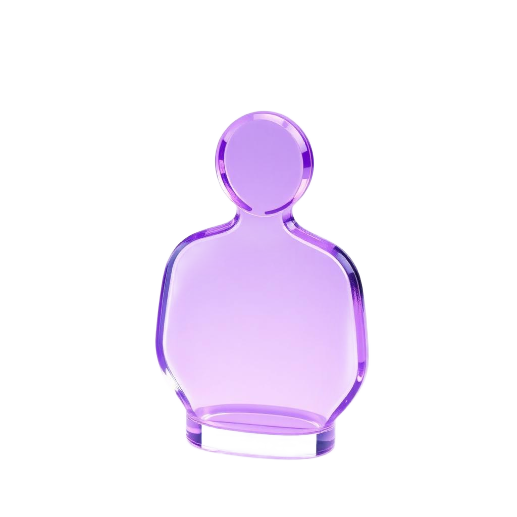 Glass illustration of a customer profile figure